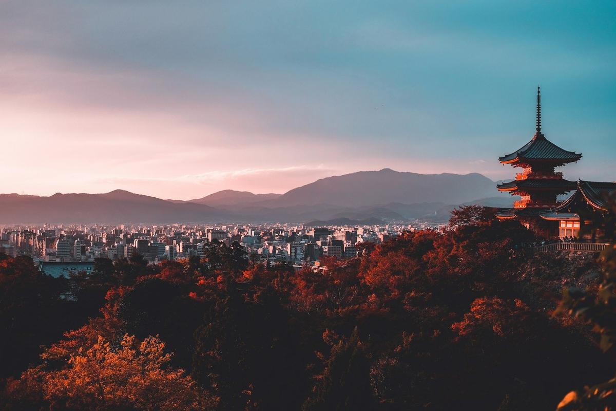 Kyoto au coucher du soleil